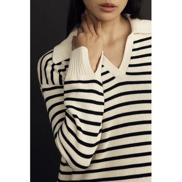 English Factory Striped Twofer Polo Sweater Dress - Picture 4 of 5